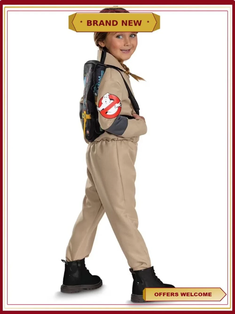 Ghostbusters Costume Kids XS Jumpsuit Proton Pack Halloween Pretend Play